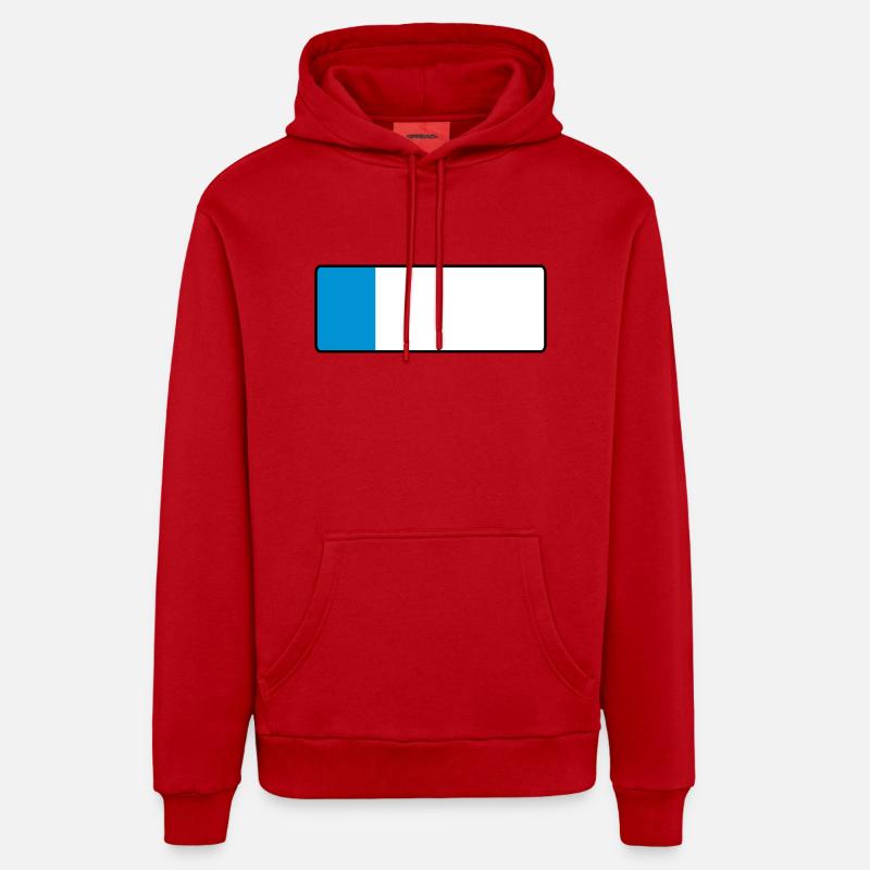 _blank_kurz - Sweat à capuche bio décontracté fabriqué en UE - rouge