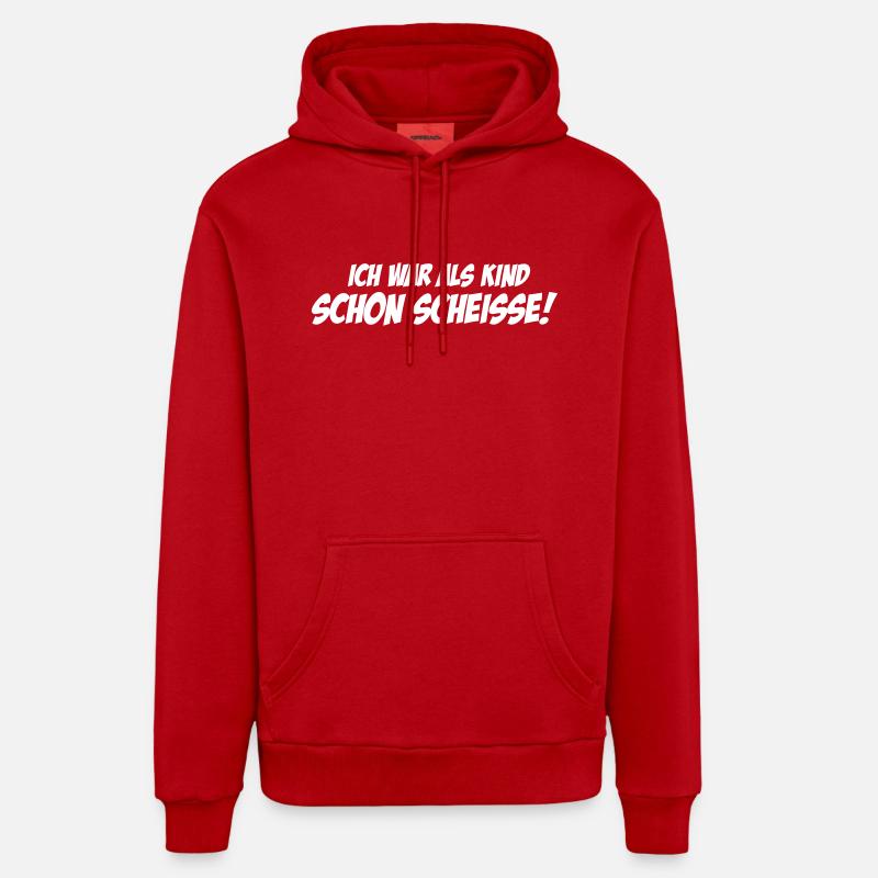 Comme une merde d'enfant - Sweat à capuche bio décontracté fabriqué en UE - rouge