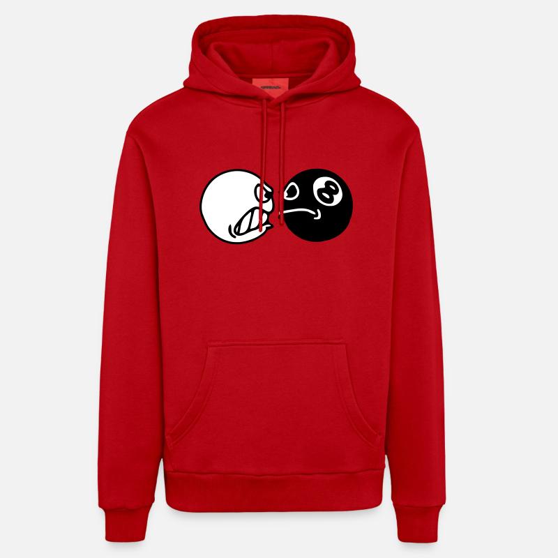 Boules de billard - Sweat à capuche bio décontracté fabriqué en UE - rouge