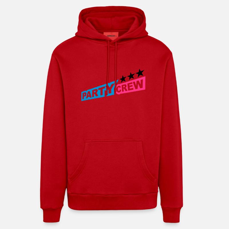 Party Crew Fun Sterne Feiern Team Freunde Mitglied Organic Relaxed Hoodie Made in EU