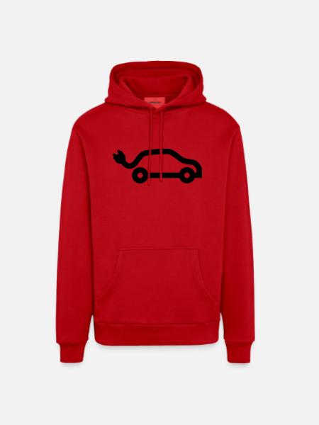 E-Car - Organic Relaxed Hoodie Made in EU - Rot