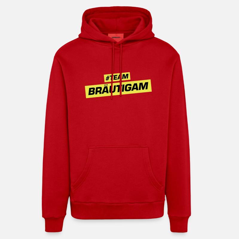 Équipe Marié Mariage Mariage - Sweat à capuche bio décontracté fabriqué en UE - rouge