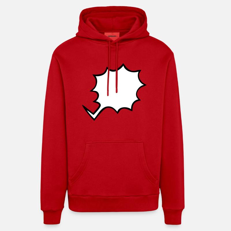 BD exclamation - Sweat à capuche bio décontracté fabriqué en UE - rouge