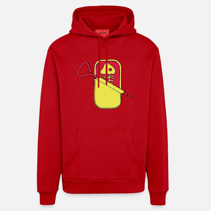 boîte de sardine - Sweat à capuche bio décontracté fabriqué en UE - rouge