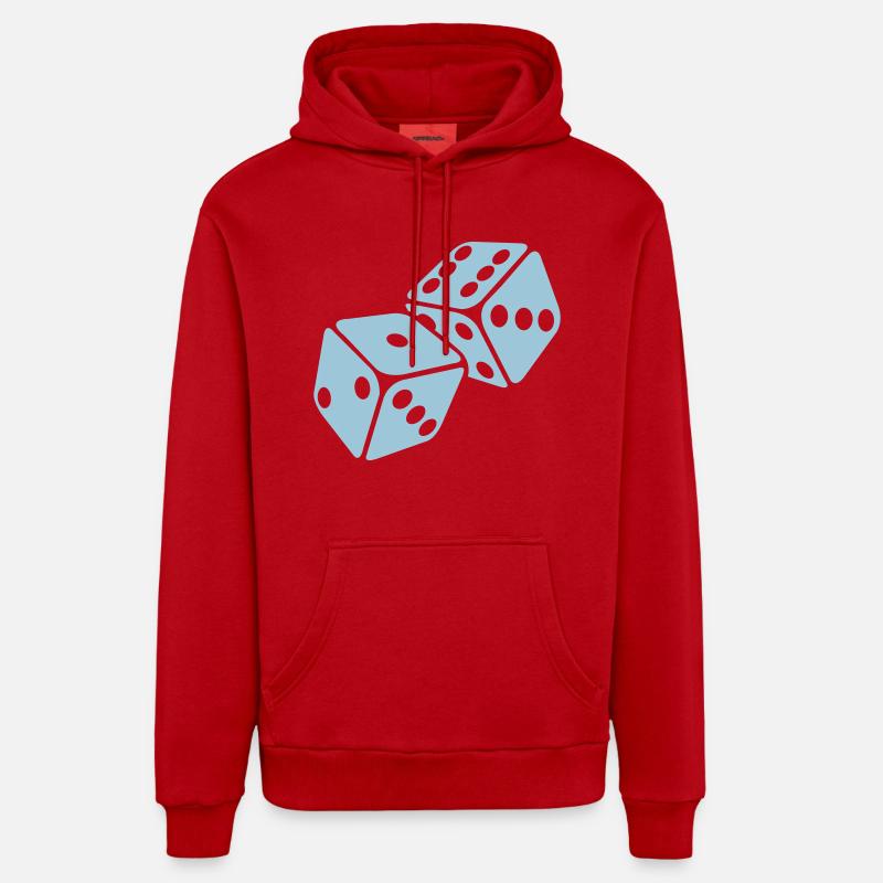 cube - Sweat à capuche bio décontracté fabriqué en UE - rouge