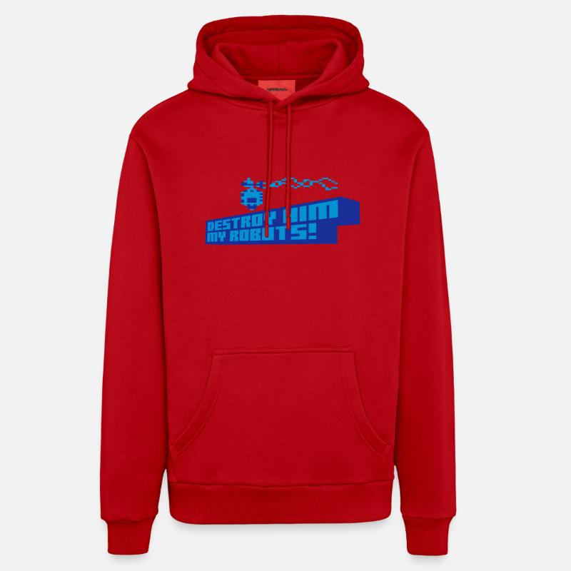 Le détruire mes robots! - Sweat à capuche bio décontracté fabriqué en UE - rouge
