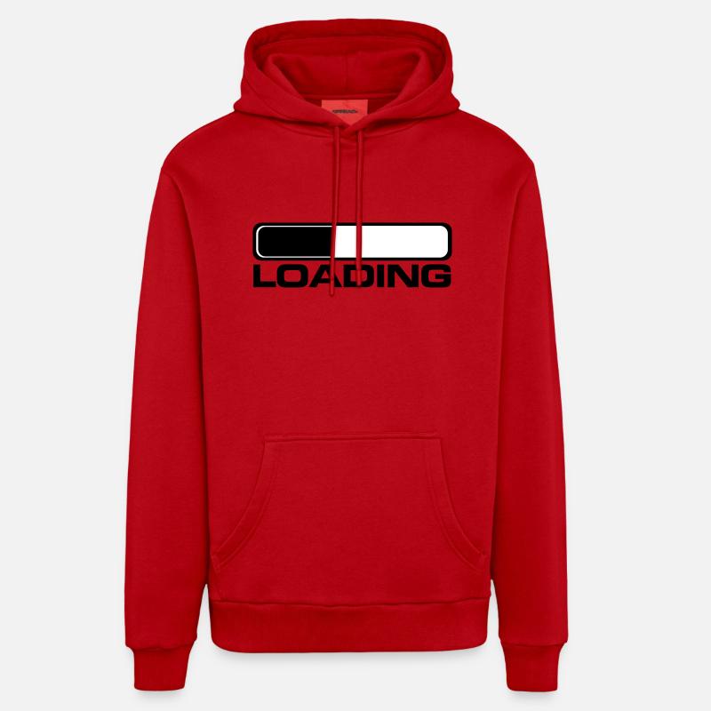 loading_f2 - Sweat à capuche bio décontracté fabriqué en UE - rouge