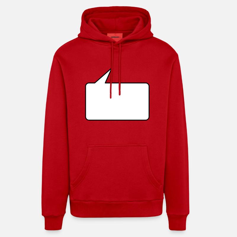 Sprechblase eckig klein 2c - Sweat à capuche bio décontracté fabriqué en UE - rouge