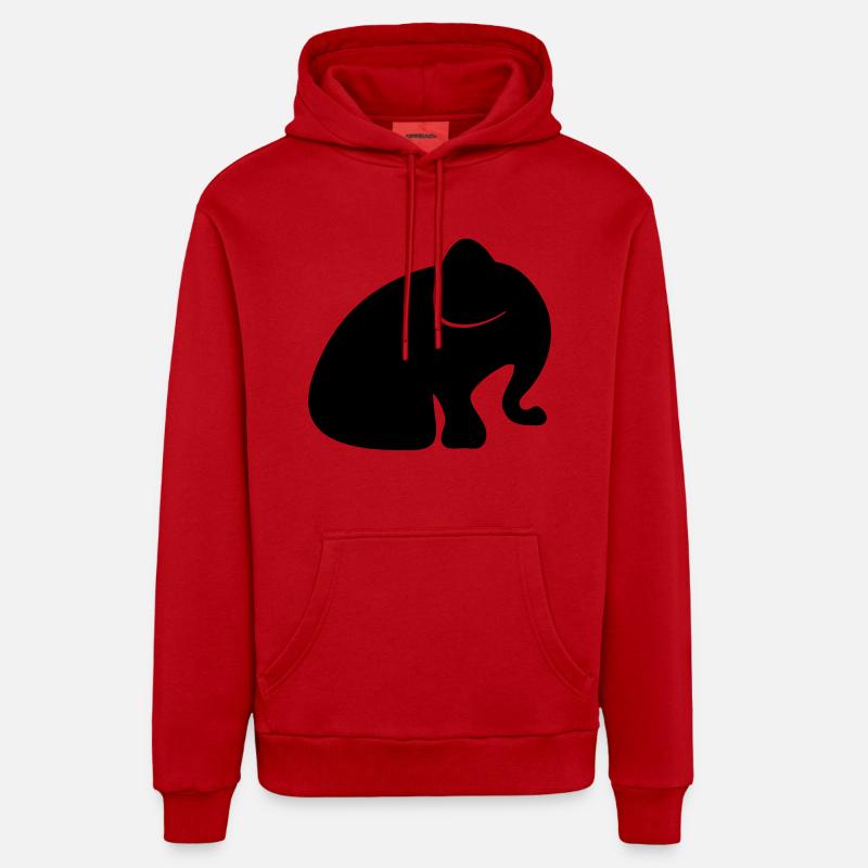 éléphant bébé - Sweat à capuche bio décontracté fabriqué en UE - rouge