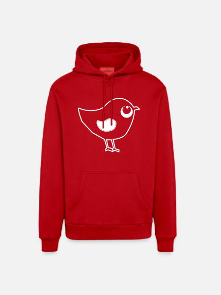Ulmer Spatz - Organic Relaxed Hoodie Made in EU - Rot