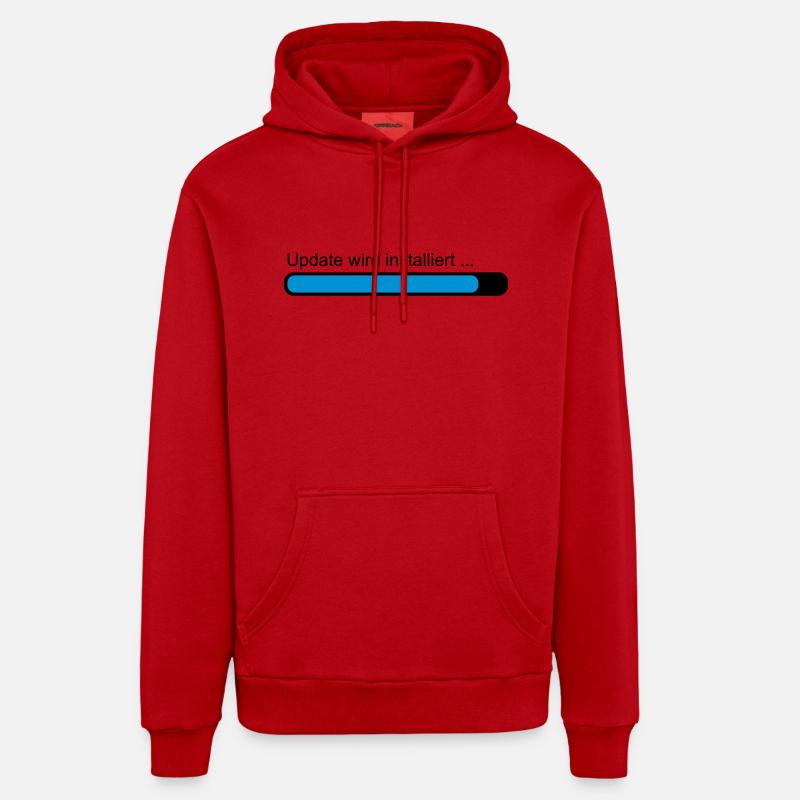 Update wird installiert ... Ladebalken - Organic Relaxed Hoodie Made in EU - Rot