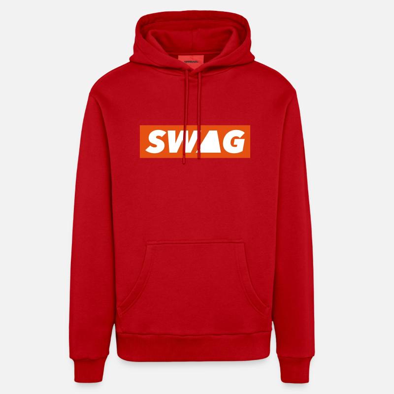 SWAG - Sweat à capuche bio décontracté fabriqué en UE - rouge