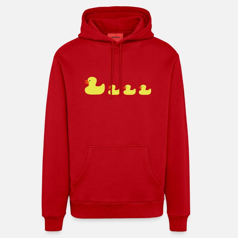 Canard - Sweat à capuche bio décontracté fabriqué en UE - rouge