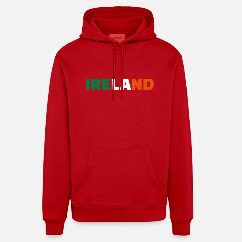 Ireland - Sweat à capuche bio décontracté fabriqué en UE - rouge