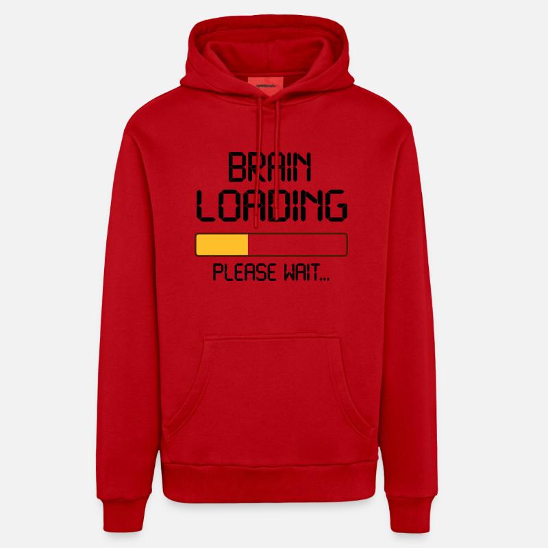 brain loading - Organic Relaxed Hoodie Made in EU - Rot