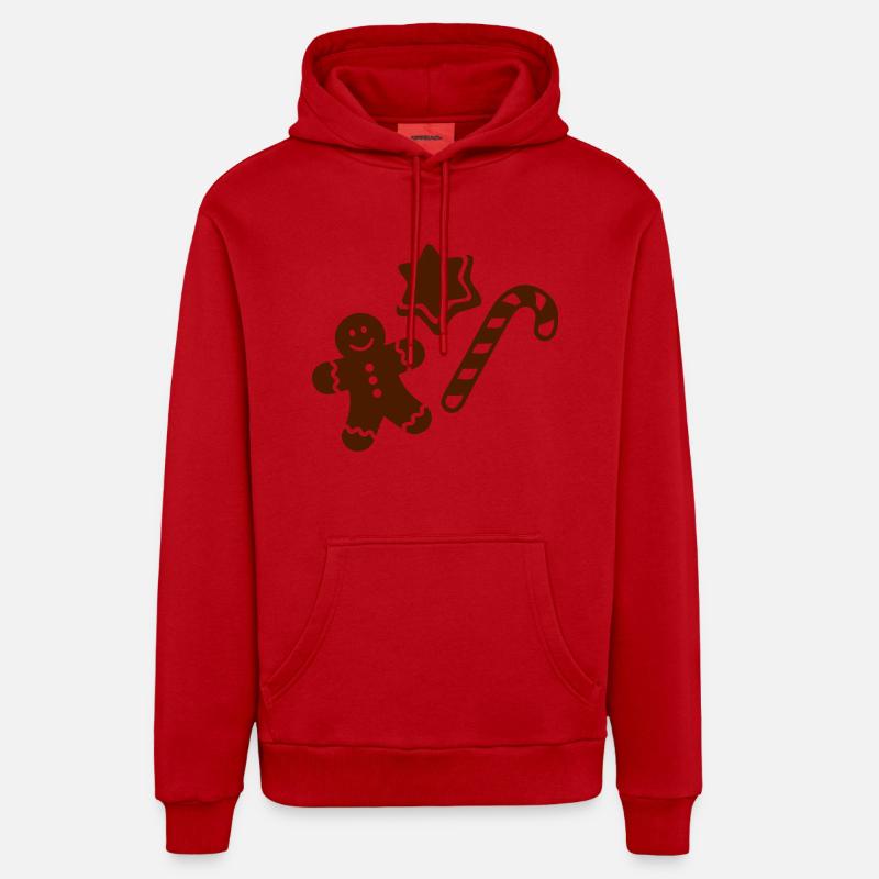 Pain d'épice - Sweat à capuche bio décontracté fabriqué en UE - rouge