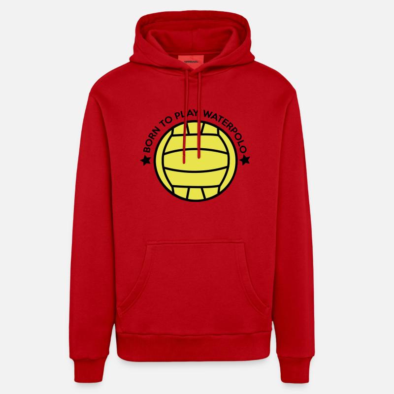 water polo - Sweat à capuche bio décontracté fabriqué en UE - rouge