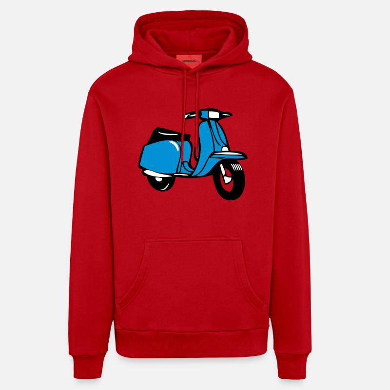 motorroller cool - Organic Relaxed Hoodie Made in EU - Rot