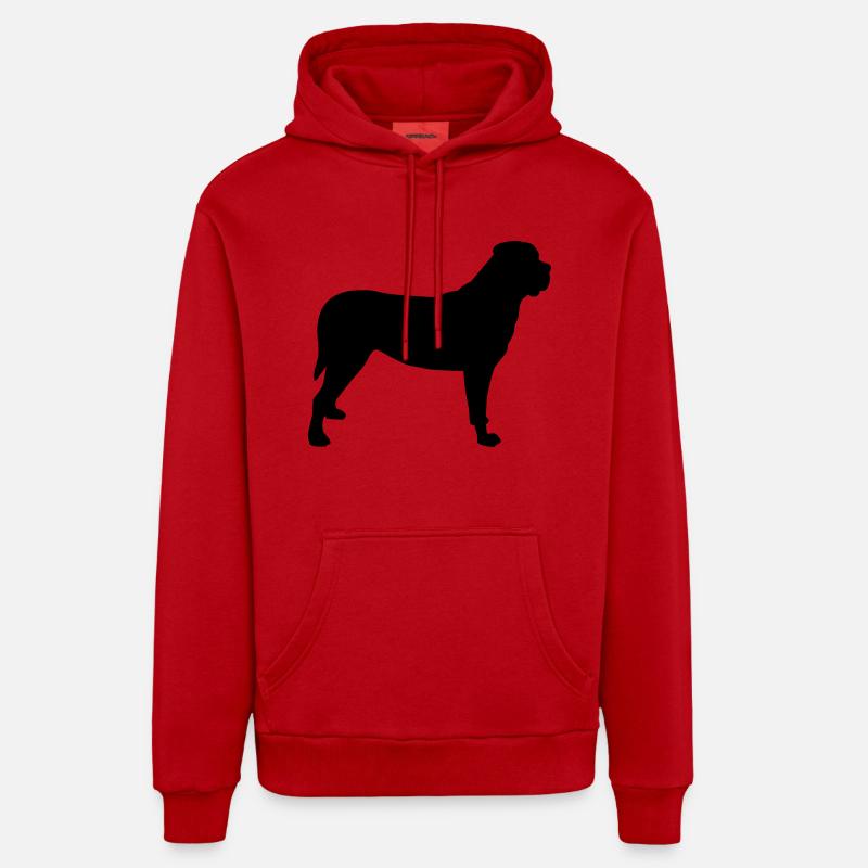 Mastiff - Sweat à capuche bio décontracté fabriqué en UE - rouge