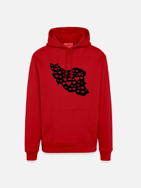 iran liebe 01 - Organic Relaxed Hoodie Made in EU - Rot