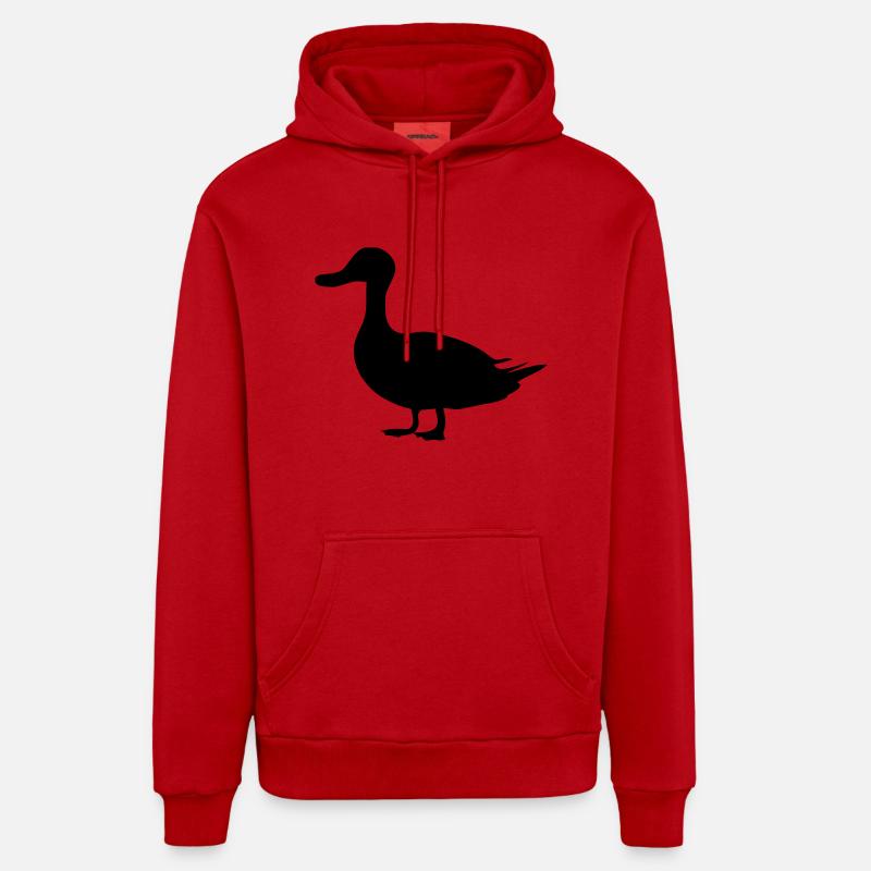 Canard - Sweat à capuche bio décontracté fabriqué en UE - rouge