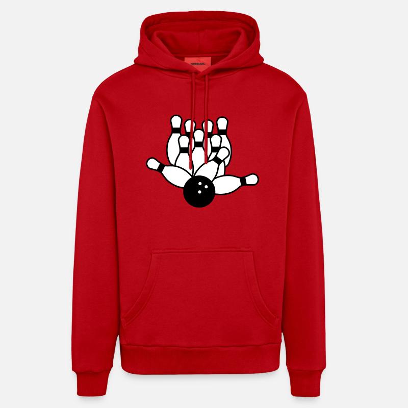 quilles - Sweat à capuche bio décontracté fabriqué en UE - rouge