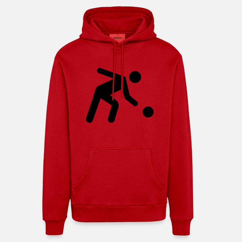 Jeu de quilles - Sweat à capuche bio décontracté fabriqué en UE - rouge