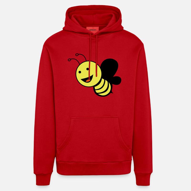 suesse_biene_02 - Sweat à capuche bio décontracté fabriqué en UE - rouge