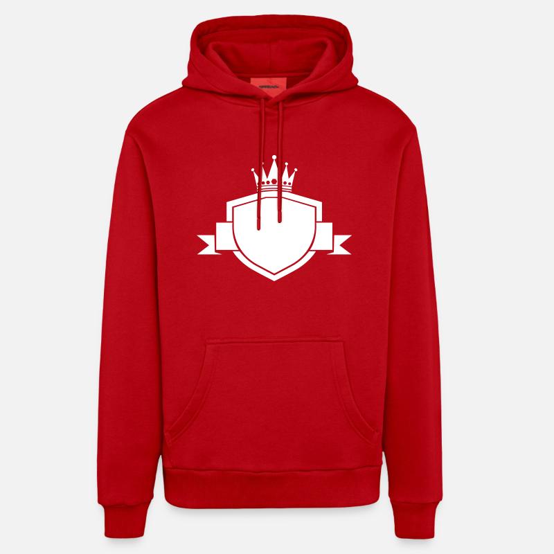 Armoiries vides - Sweat à capuche bio décontracté fabriqué en UE - rouge