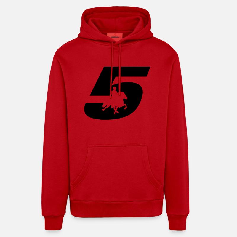 5 - Sweat à capuche bio décontracté fabriqué en UE - rouge