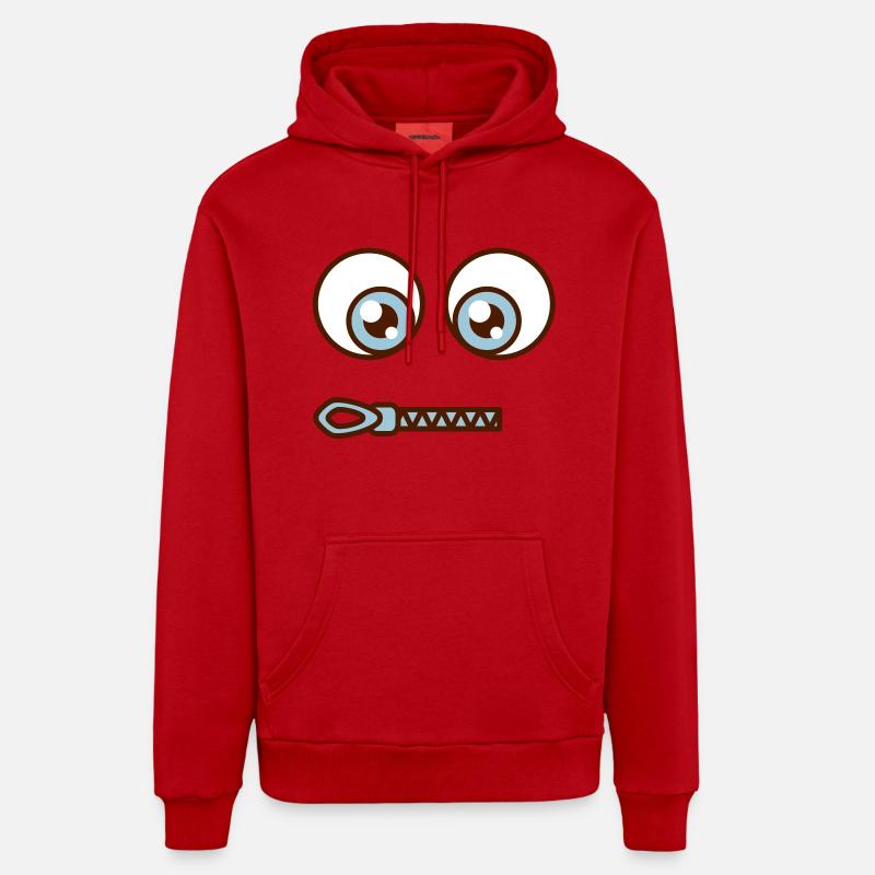 Zipper - Sweat à capuche bio décontracté fabriqué en UE - rouge