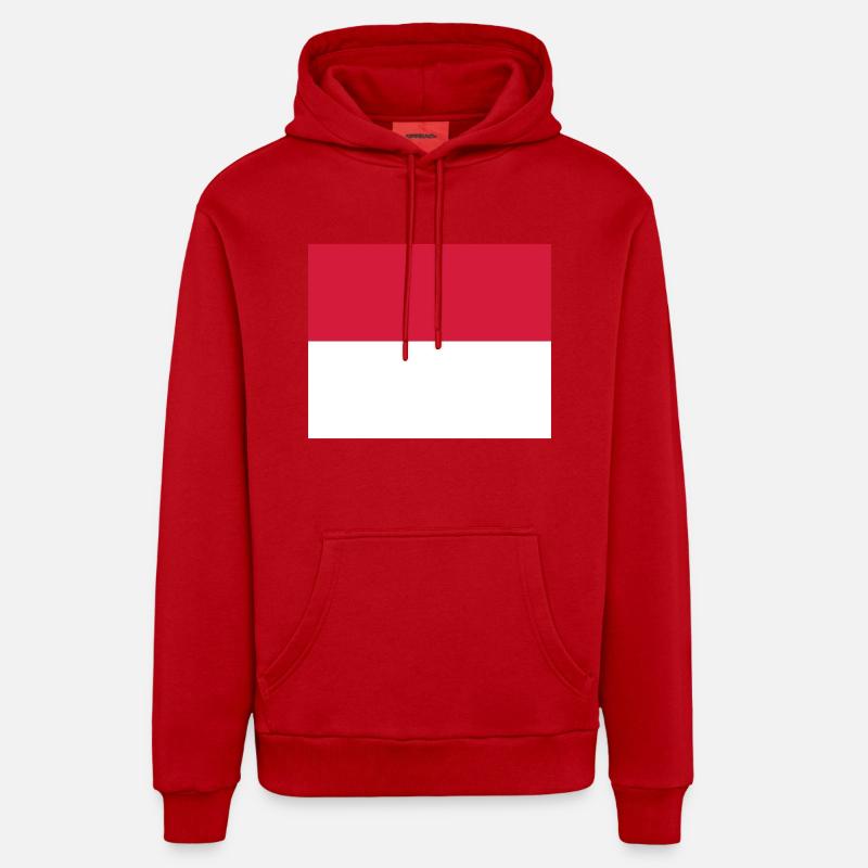 Monaco flag / Drapeau Monaco Organic Relaxed Hoodie Made in EU
