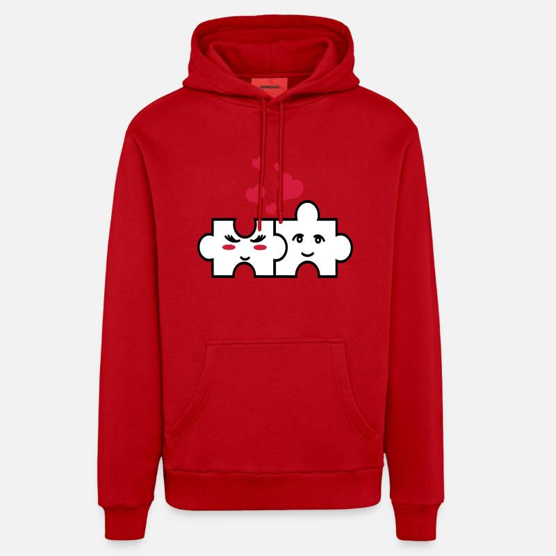 Puzzle-Paar Organic Relaxed Hoodie Made in EU