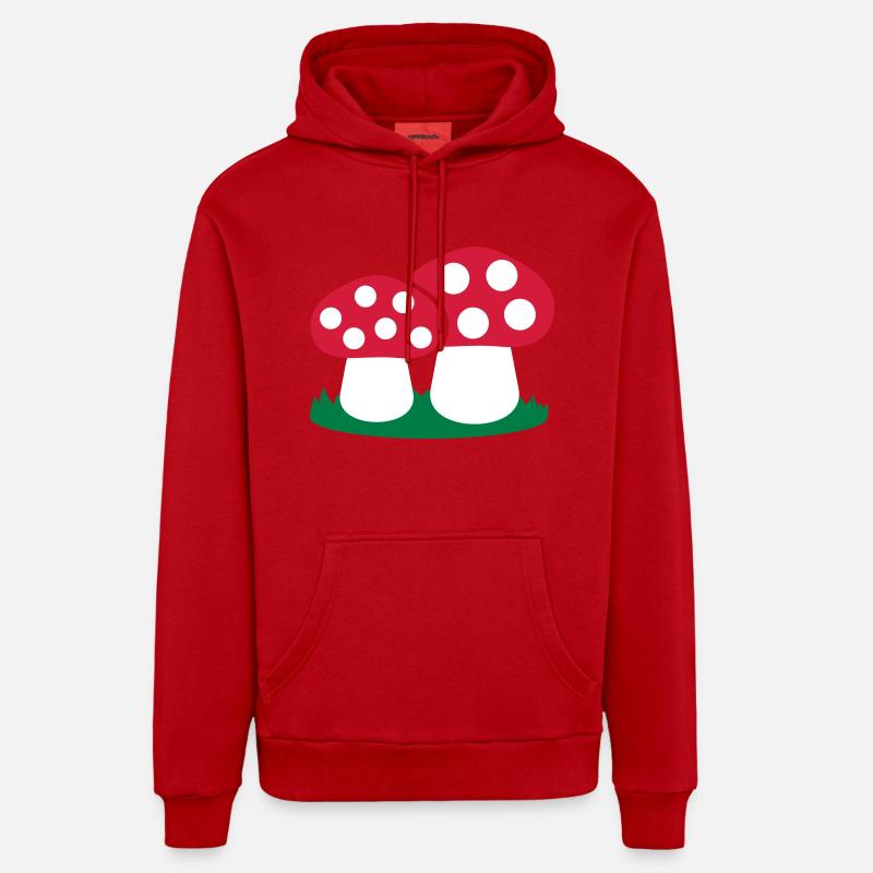 Champignon - Sweat à capuche bio décontracté fabriqué en UE - rouge