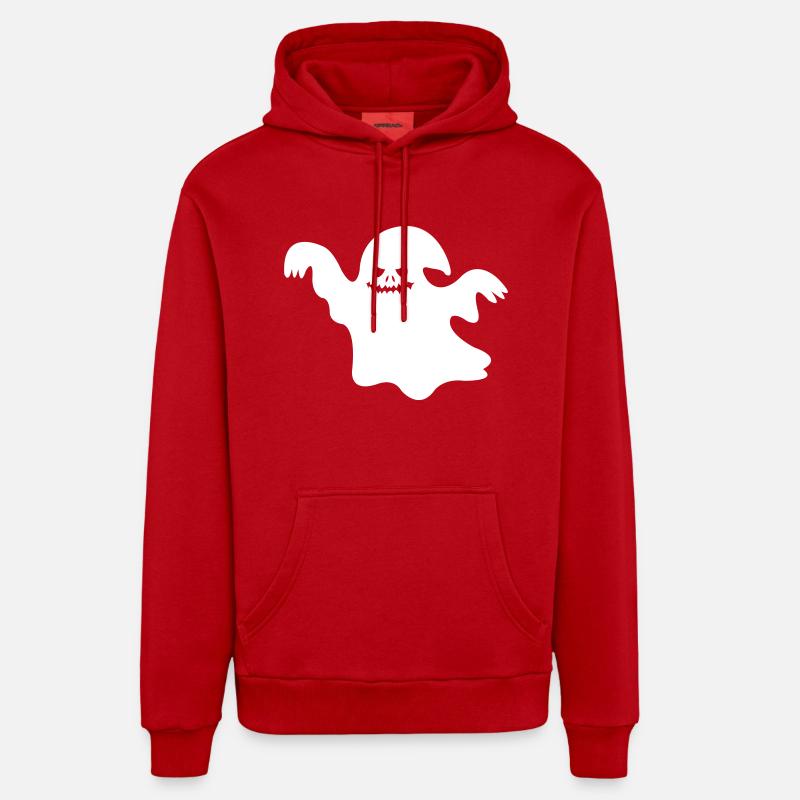 Fantôme - Sweat à capuche bio décontracté fabriqué en UE - rouge