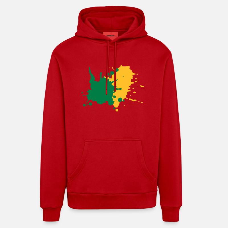 Paintball - Sweat à capuche bio décontracté fabriqué en UE - rouge