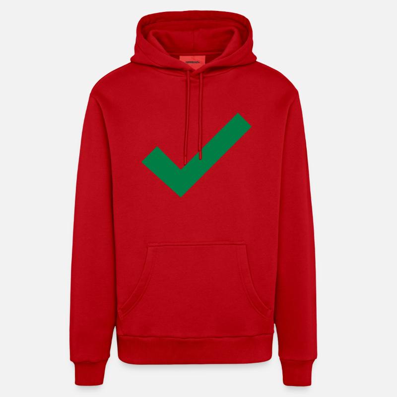 Crochet bonne idée cadeau vrai - Sweat à capuche bio décontracté fabriqué en UE - rouge