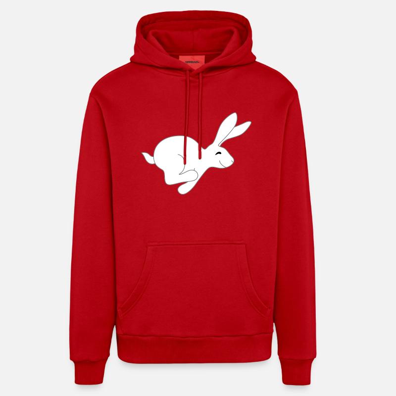 plus rapide lièvre - Sweat à capuche bio décontracté fabriqué en UE - rouge