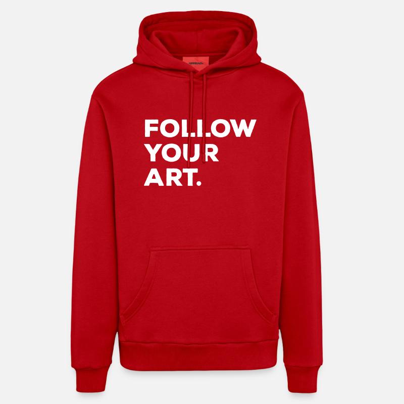 Suivez votre art - Sweat à capuche bio décontracté fabriqué en UE - rouge
