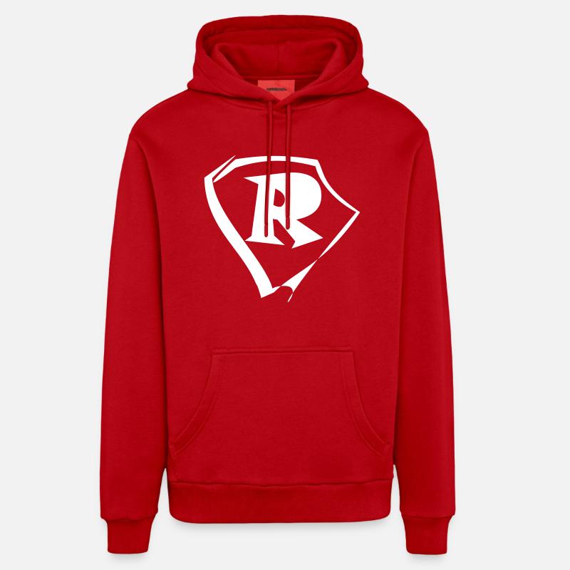 Emblem Buchstabe R Logo Organic Relaxed Hoodie Made in EU