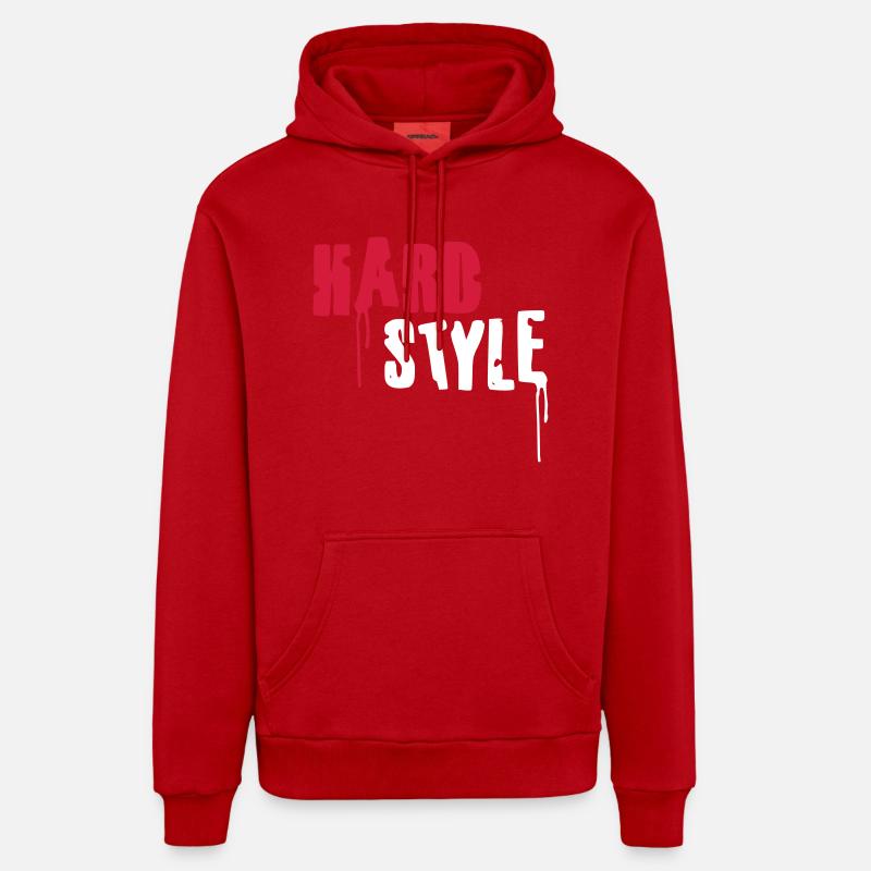Hardstyle - Sweat à capuche bio décontracté fabriqué en UE - rouge