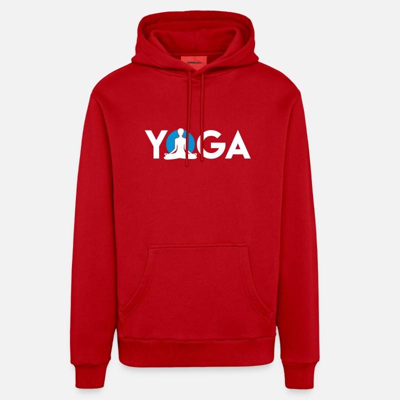 Yoga soleil - Sweat à capuche bio décontracté fabriqué en UE - rouge