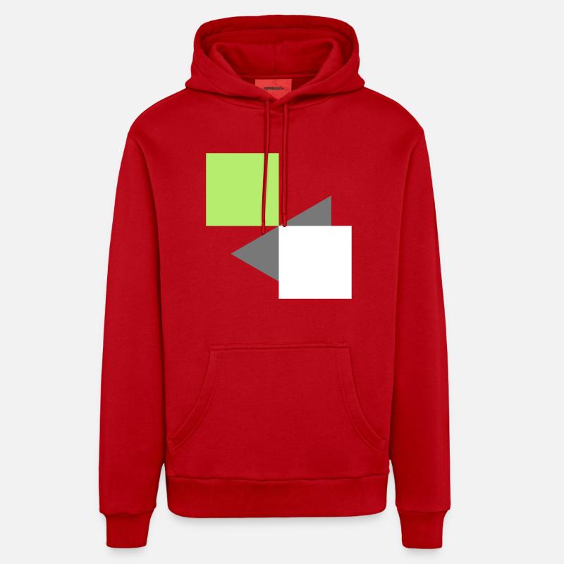 Abstrakte Quadrate Organic Relaxed Hoodie Made in EU