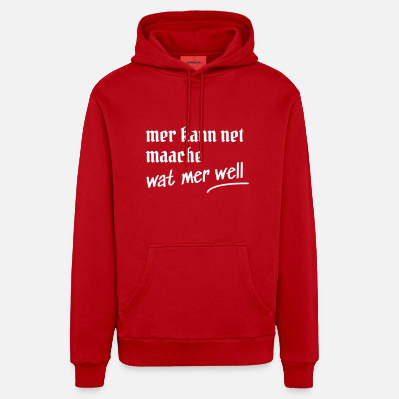 Dicton cool à Kölsch - Sweat à capuche bio décontracté fabriqué en UE - rouge