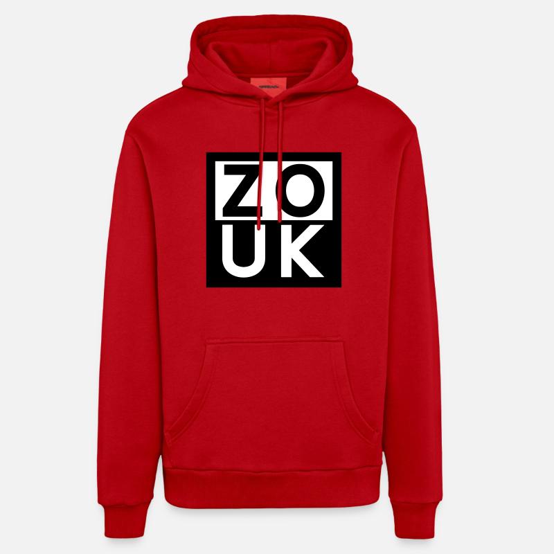 ZOUK -Zouk Dance Fashion - Sweat à capuche bio décontracté fabriqué en UE - rouge