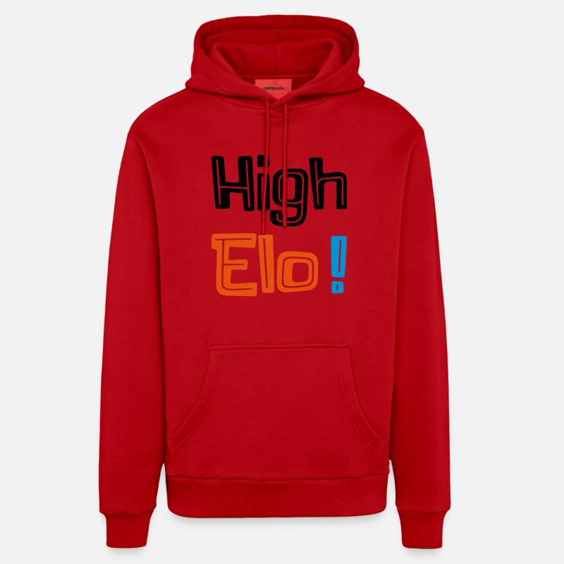 HIGH / DIAMOND / PLATINIUM / CHALLENGER - Sweat à capuche bio décontracté fabriqué en UE - rouge