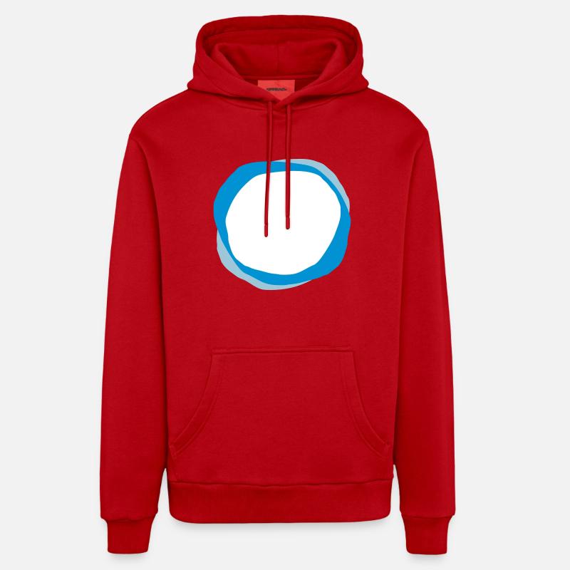 cercles psychédéliques - Sweat à capuche bio décontracté fabriqué en UE - rouge