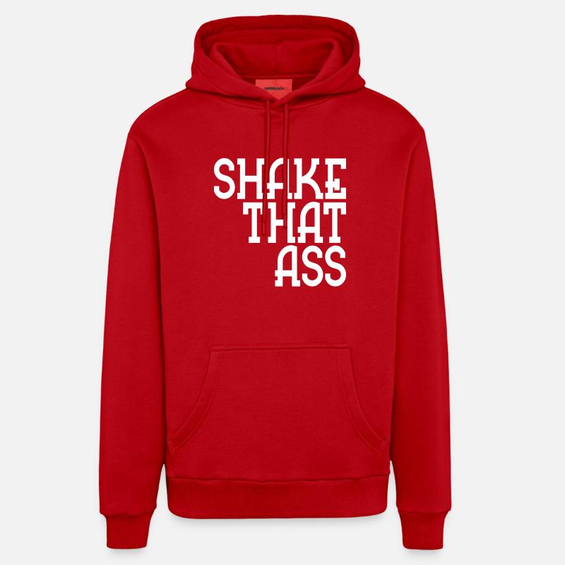 shake that ass - Sweat à capuche bio décontracté fabriqué en UE - rouge