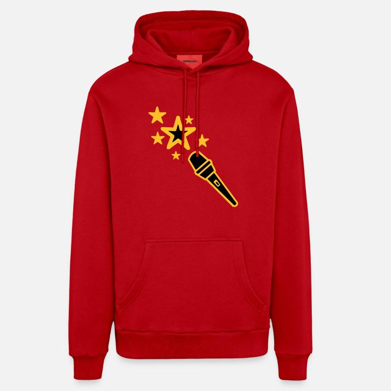 micro - Organic Relaxed Hoodie Made in EU - Rot