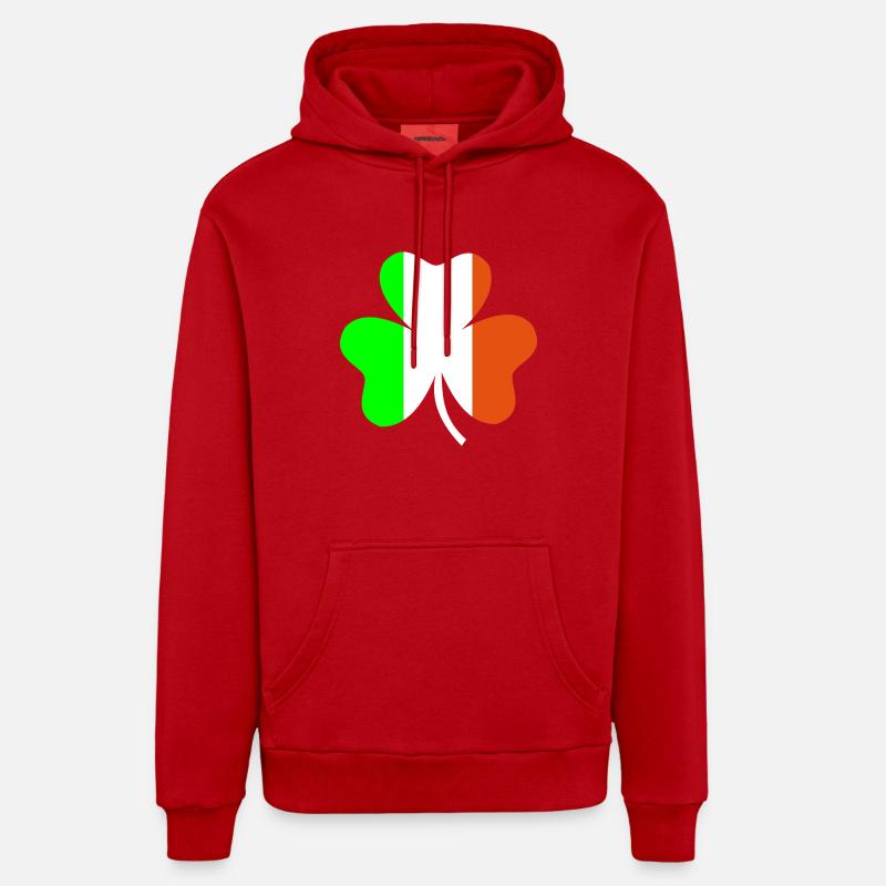 Irlande - Sweat à capuche bio décontracté fabriqué en UE - rouge